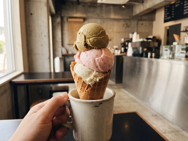 Handgemachtes Eis bei Eiscafé Leck Mich. in Duisburg